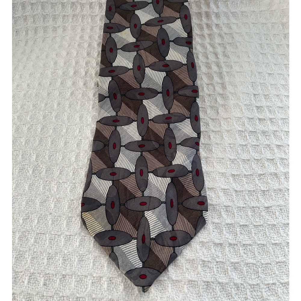 Adolfo Couture Mens Print 100% Silk Tie Made In The USA